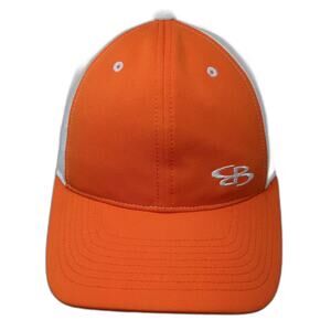 Boombah Orange White Baseball Cap M Fitted Performance Embroidered Athletic Hat